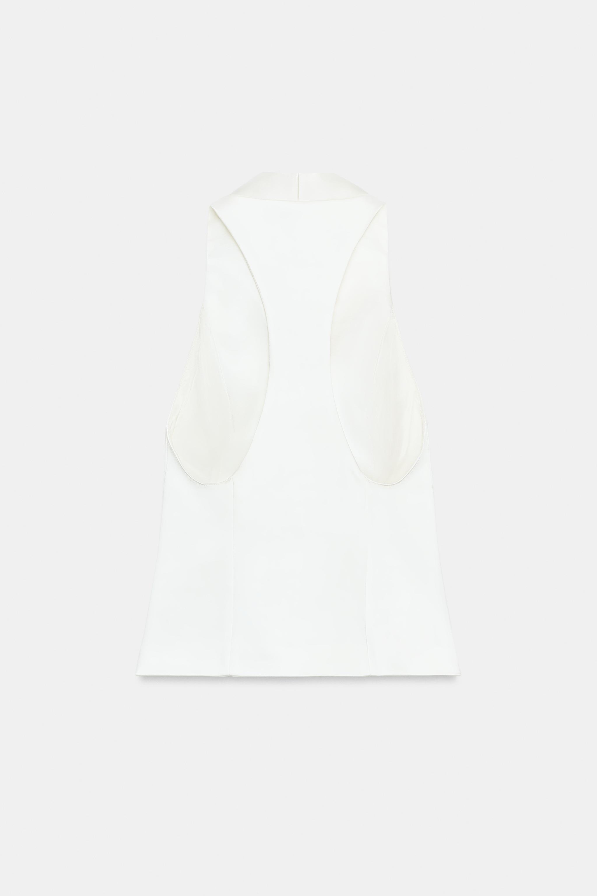 SATIN HALTER VEST